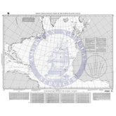 NGA Chart 17: Great Circle Sailing Chart of the North Atlantic Ocean